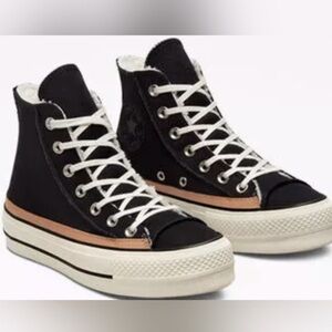 Converse Chuck Taylor AS Lift Platform Raw Edge Shoes Women Size 8